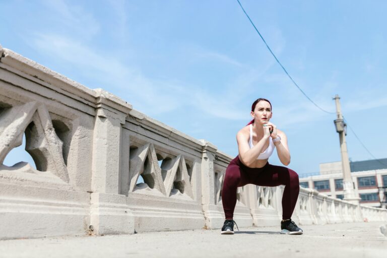 Fit Woman doing Exercises